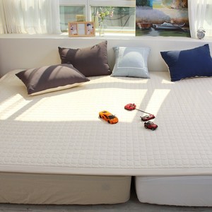 베딩앤 스무디 고정밴딩 누빔 침대패드 SS/Q/K/LK/SK, 오트밀