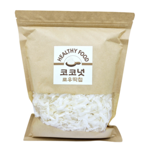 코코넛 로우띡칩 100% 코코넛칩 홈메이드 영양간식, 1kg, 1개