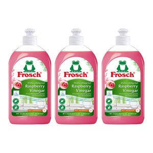 [김혜자 세제] 프로쉬 독일 주방세제 500ml 3개 기름기제거 맨손세제, 라즈베리 3개