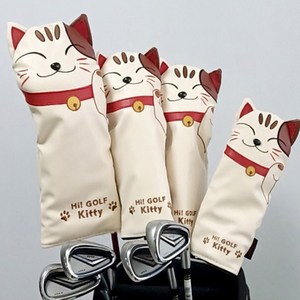 고양이 골프채커버 귀여운 행운 고양이 Golf Club Cover 아이언 퍼터 헤드커버, 드라이버커버-MSAQ01