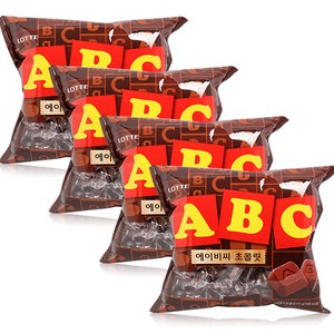 롯데웰푸드 ABC 초콜릿, 187g, 4개