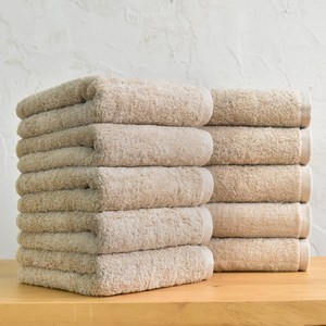 [코튼앨리] 호텔 수건 40수 200g 코마사 타올, 베이지, 10개