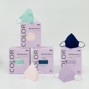 올바른풀커버컬러마스크 대형 30매, 풀커버 핑크 대형, 30개