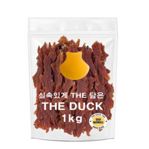 더닭 강아지 반려견 단백질 대용량 간식 1kg 과대포장 없는 순중량 간식, 1개, 오리슬라이스