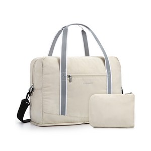 BAGSMART 대용량 폴딩형 여행 더플백 기내용 캐리어 보조 가방 방수 편리한 휴대감 숄더백