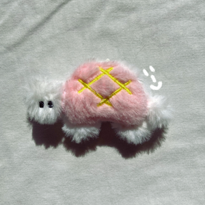 블루온터틀 복슬 거북이 키링, 핑크, 1개