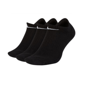 나이키 에브리데이 쿠션크루 트레이닝삭스 노쇼우 양말 1세트 3켤레입, L사이즈, 블랙