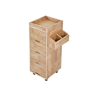 아리스타 원목 이동식 서랍 트롤리 미용 트레이