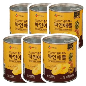 이츠웰 프리미엄 파인애플 슬라이스 통조림, 836g, 6개