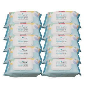 러브레터물티슈 캡형 80매 X10개, 80개입, 10개