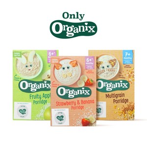 오가닉스 오트밀 쌀가루 포리지 유기농 아기 이유식 유아식 쌀미음 죽 초기 중기 후기, 3개, 단품세트 : 오트밀 포리지
