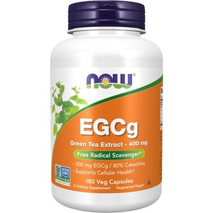 나우푸드 EGCg 녹차 추출물 400mg 베지 캡슐, 1개, 180정