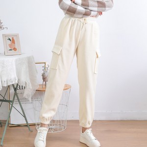 미미캐츠 코듀로이 기모안감 카고 밴딩팬츠