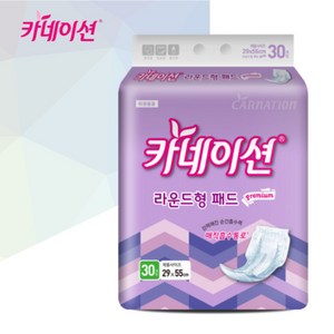 카네이션 프리미엄 라운드형 속기저귀(4회분) 성인기저귀, FREE(onesize), 30개입, 8개