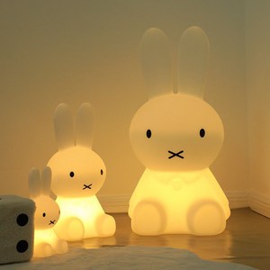 miffy 미피 LED 무드등 토끼 무드등 토끼조명 침실 수면등 수유등 캐릭터 무선 리모컨 집들이 선물, 80cm