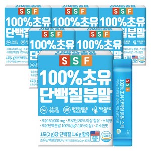 순수식품 초유 100% 단백질 분말 가루 스틱 파우더 6박스(180포) lgg함유 프로틴, 60g, 6개