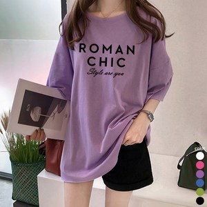 스타일아유 여성 ROMAN CHIC 오버핏 반팔 티셔츠 노마진 정품원단 자체생산[AYG6TS352A]