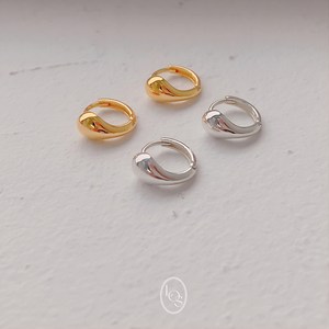 [당일/순은] 볼륨 실버 원터치 링귀걸이 pound earring