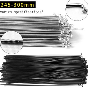 Kmotion 자전거 스포크 mtb 도로 자전거 14g 170 172 262 265 268 270 272 274 293 295 297mm 길이 소재 스포크, 실버 245mm, 1개