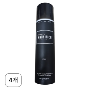 박명수헤어리치 스프레이 120g, 흑색, 4개