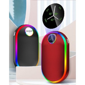 머레이 레인보우 LED 손난로 보조배터리, 블랙