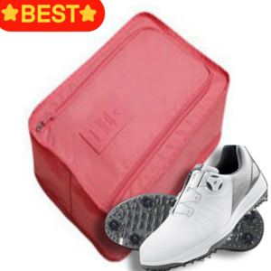 힙지로즈 간편한 골프화 골프 신발 주머니, 여성용 핑크, 1개