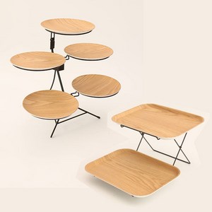 베이커리 멜라민 트레이/쟁반 카페 진열용품, 3단 와이어스탠드(트레이제외)