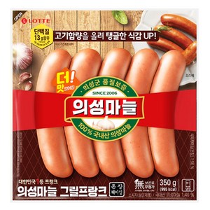 롯데햄 의성마늘 프랑크, 350g, 6개