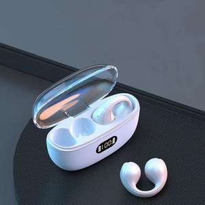 kingkong [2023신제품]골전도 블루투스이어폰 귀걸이형 노이즈캔슬링 무선 이어폰 Ai8, 화이트, 에어8