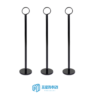 프로자취러 넘버링 꽂이 메모 홀더 스탠드 메탈 클립 3개, 블랙