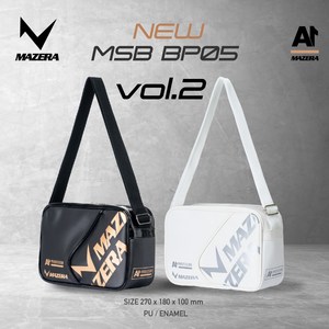 마제라 크로스백 2020SS MSB-BP05 블랙 화이트오남스포츠 배드민턴가방, 화이트, 1개