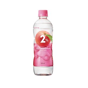 롯데칠성 2%부족할때복숭아, 500ml, 24개