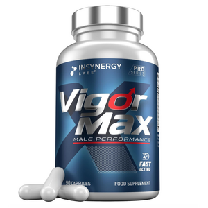 MAPEinc [영국배송] VigorMax 남성을 위한 빠른 효과 성능 에너지 지구력 자신감 충전 활력 정력 강화 보충제 90알, 1개, 90정