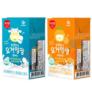 CJ제일제당 아이누리 튼튼플러스 요거얌얌 2가지맛 125ml, 48개