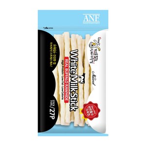 ANF 화이트 밀크스틱 27p 강아지 덴탈껌, 우유맛, 75g, 5개