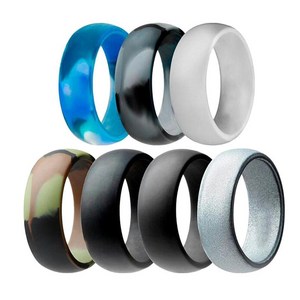 7pcs 모듬 색상 실리콘 8mm 너비