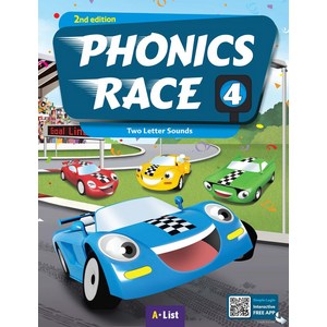 Phonics Race 4 SB+WB (with App) 2/E:Two Lettes Sounds, Phonics Race 4 SB+WB (with A.., A List 편집부, Language Wold 편.., A List