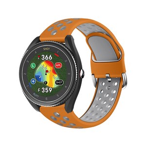 스페이스쉴드 보이스캐디 VOICE CADDIE T9 45mm 호환 스포티 밴드 실리콘 시계줄 밴드 스트랩 14color, S, 오렌지그레이