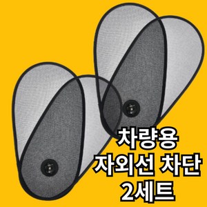 행운앤 운전석 햇빛가리개 흡착식 차량용 전좌석 각도 조절 세트 다각도 창문, 2세트, 블랙