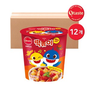 오테이스트 핑크퐁 아기상어 떡볶이 매콤달콤 순한맛, 116g, 12개