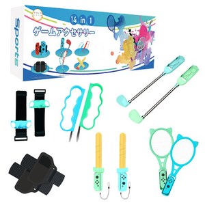 닌텐도 스위치 OLED 조이콘 아키토모 올인원 스포츠 그립 키트 스트랩 라켓 12 세트, 아키토모 동물의숲 그립 12세트, 1개