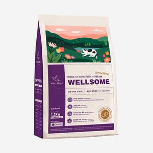 웰썸 동애등에 전연령용 그레인프리 고양이 인섹트 사료, 곤충, 1.2kg, 1개