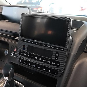 [카숑] 스타리아 네비 센터페시아 럭셔리 튜닝 기스예방 스티커 랩핑 [호환상품], 유광블랙카본