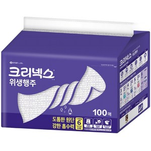 크리넥스 위생행주 가장두꺼운 두께레벨6 100매, 1개
