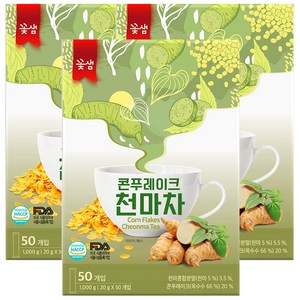 꽃샘 콘푸레이크 천마차 50T 스틱형, 20g, 50개입, 3개