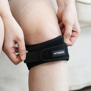 혁선생 의료용 무릎보호대 슬개골 아대 Knee H-05, Black, 1개