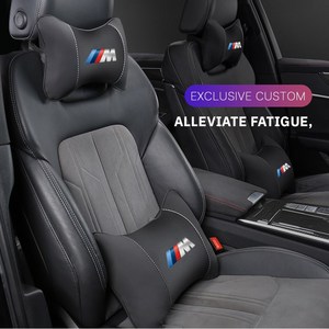 자동차 인테리어 시트 액세서리 머리 받침 자동 로고 목 베개 bmw 호환 M3 M4 M5 G42 G30 G20 E39 E36 E87 E90 E53 F44 F07 F34 용 1 개, 1Pcs Headrest, [02] bmw 호환 M