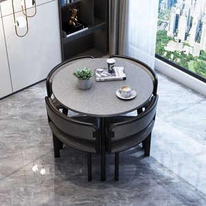 남쪽나무 4인테이블세트 호텔 의자 카페 사무실 탕비실 북유럽, 다크 그레이 색상 블랙 프레임, 80cm 한 테이블 네 의자