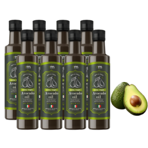 로얄트리 멕시코 최고급 HASS품종 아보카도오일 100% 엑스트라버진 냉압착추출, 8개, 250ml