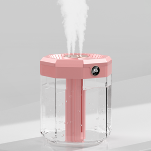 NUNUHANA 대용량 삼공 분사스트 가습기3L, 핑크